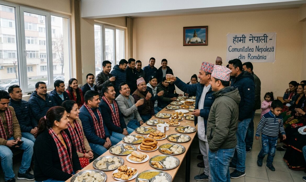 Nepali community gathering in Romania