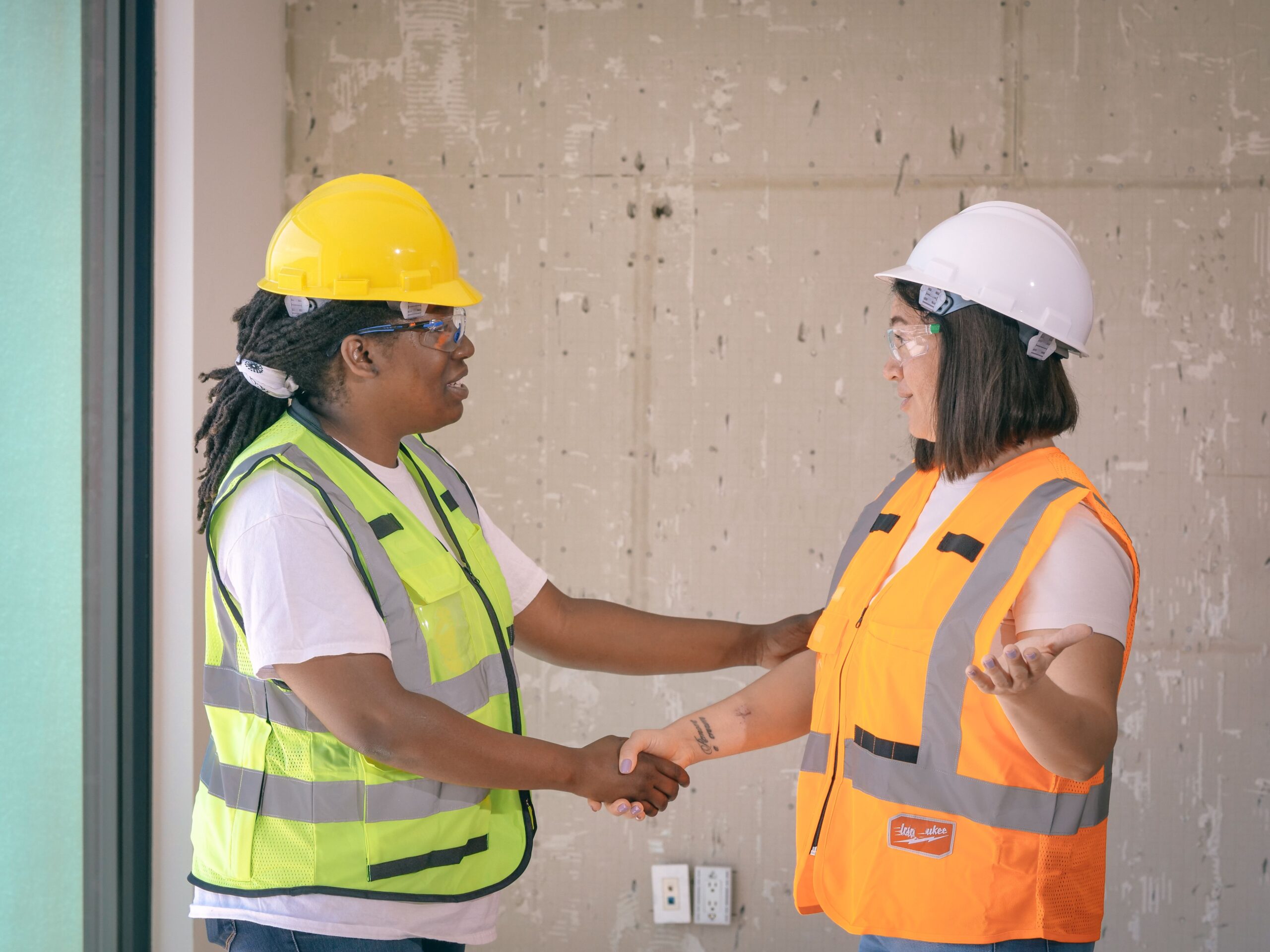 Handshake between employer and worker