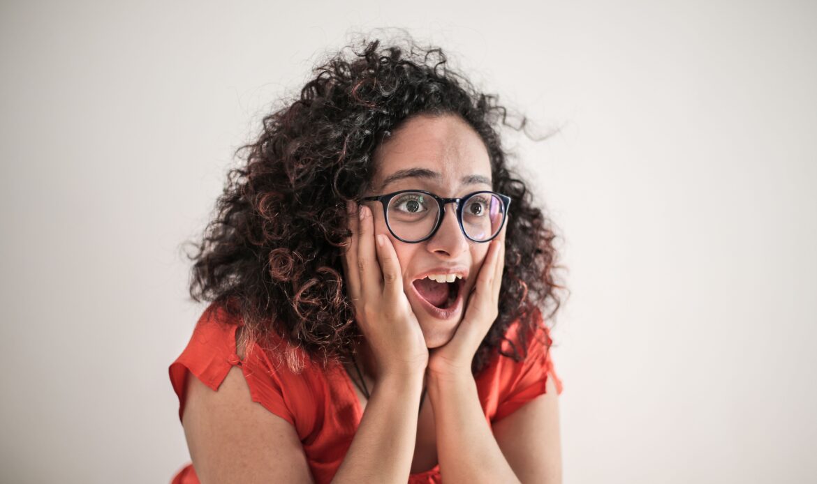 A shocked woman