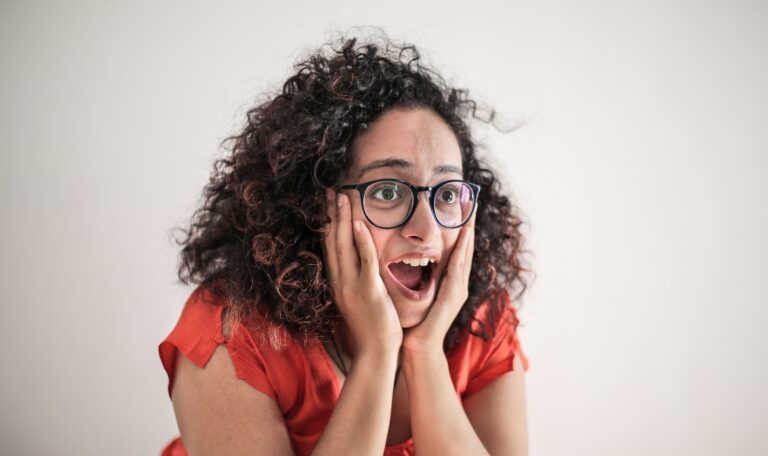 A shocked woman