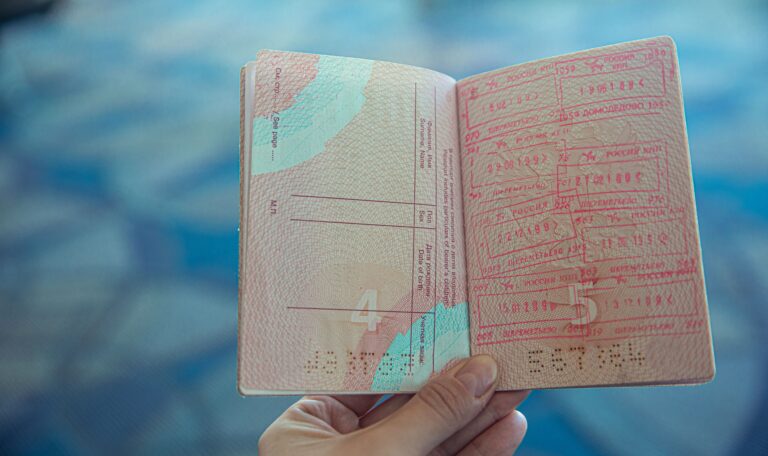 close up shot of a passport