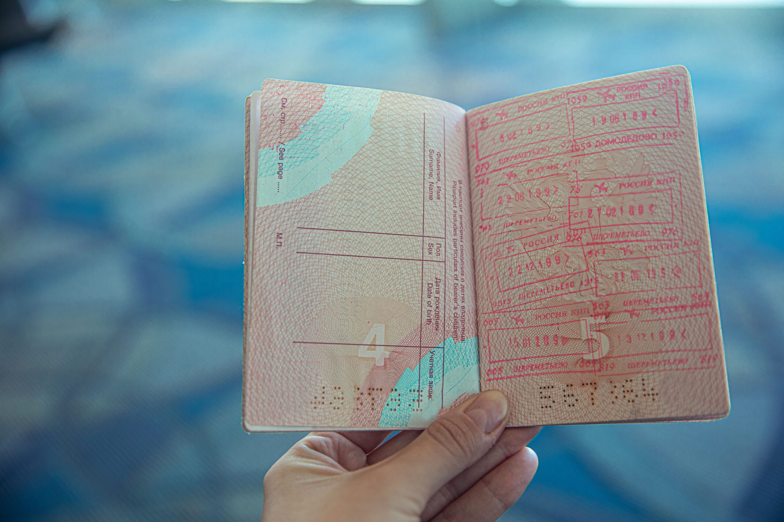 close up shot of a passport