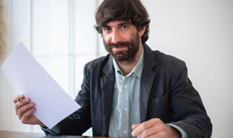 A confident man after proper documentation