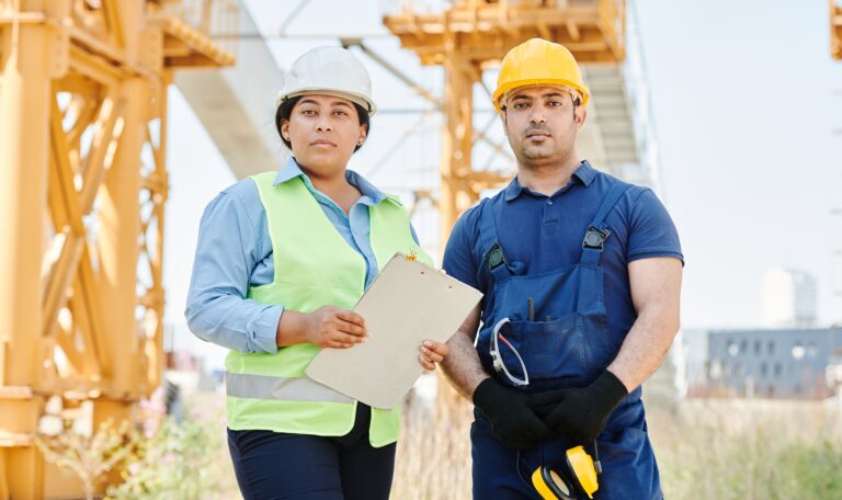 two construction workers